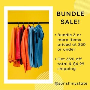 Bundle 3 or More Items at $30 or Under & Get 35% Off Total & $4.99 Shipping